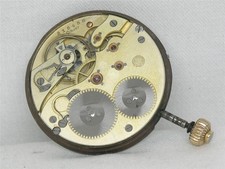 EARLY 44MM INTERNATIONAL IWC 17 JEWEL CAL. 53 POCKETWATCH MOV'T & DIAL, RUNNING!