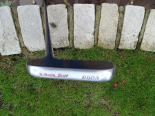 ORIGINAL WILSON STAFF 8803 LONG BLADED PUTTER WITH LEATHER GRIP  35.5" 2 SIDED