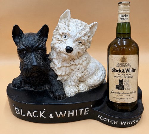 Black white whisky plaster - white,
