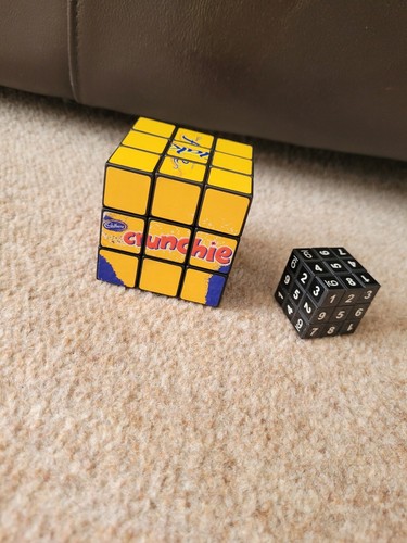 Cadbury cube puzzle - cube, and