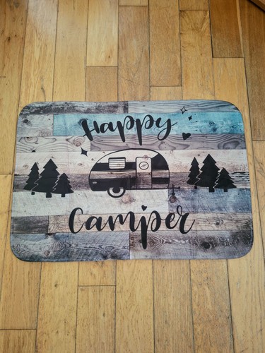 Happy camper floor mat - happy, 60x90cm