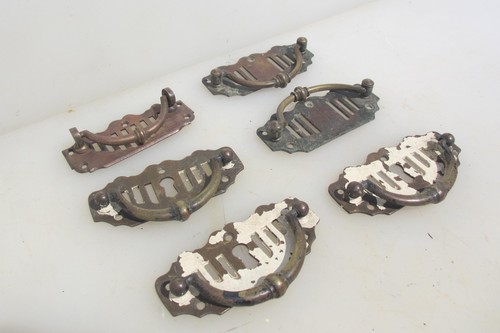 Antique brass drawer handles - drawer,