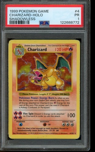 Psa pokemon charizard - pr,