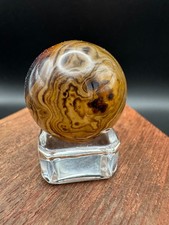 Crystal Sphere Sardonyx Ball Natural Gemstone Red Orb Healing Globe 28/9C