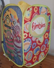 Vintage Fimbles Laundry Toy Storage Pop Up Foldable Basket Children's Boys Girls