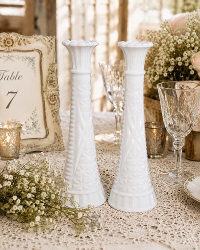 Vintage milk glass - milk,