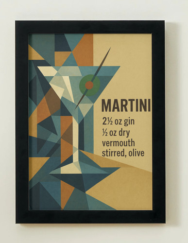 Martini abstract retro - martini,