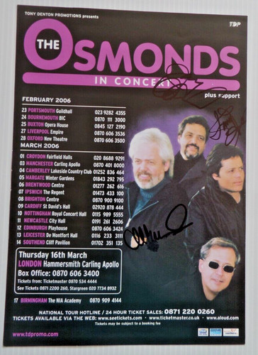 The osmonds autographed 6 - osmonds,