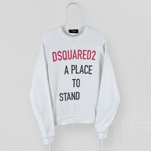 Dsquared2 white sweatshirt - dsquared2,
