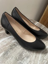 Gabor Black Leather Court Shoes Size 6 1/2 /40 Eu New with Box