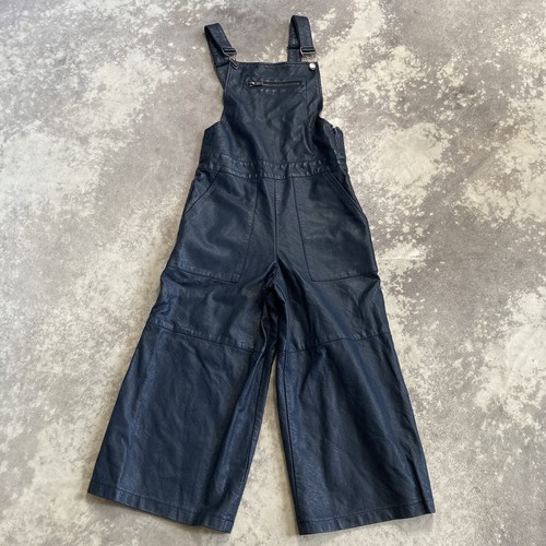 Topshop faux leather overalls - faux,
