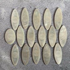 Antique Chinese Mother Of Pearl Engraved Gaming Tokens Quality Set Nobel Family