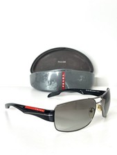 Prada Linea Rossa SPS 53N Polarised Grey Gradient Wrap Around Sunglasses + Case