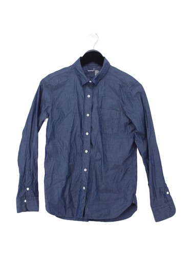 Muji men shirt blue 100 - men's, 100%