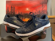 Mens Lacoste Deviation Leather Trainers Size UK 9 Navy smart casual ?