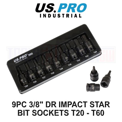 Pro industrial 9pc - pro, 3/8”