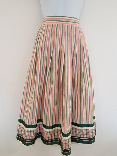 Vintage skirt midi - midi, stripe