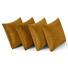 Pack of 4 Plush Velvet Cushion