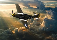 P-51 Mustang dramatic sky