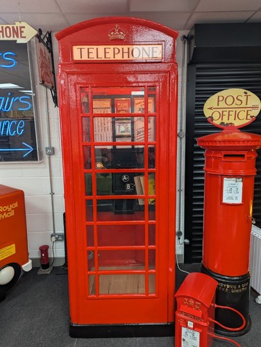 Original red telephone box - telephone,