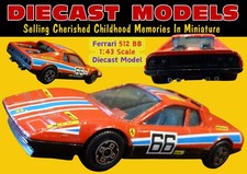 CLASSIC ROSSO CORSA RED FERRARI 512 BB ITALIAN MADE 1:43 SCALE DIECAST MODEL CAR