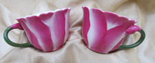 2 x Laura Ashley Pink Rosebud Fine Bone China Cups Dainty Rare Pretty Tea Coffee