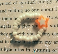 Orange Acrylic Star & White