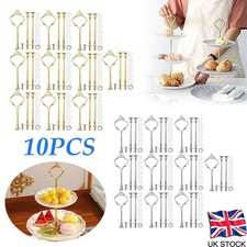 10-Set 3 Tiers Cake Plate Cupcake Stand Rack Fittings Handle Rod Wedding Party
