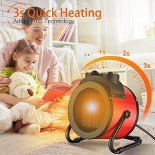 3kW Tilting Electric Industrial Workshop Garage Space Fan Heater 3 Heat Settings