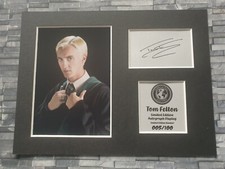 Tom Felton - Draco Malfoy Signed Autograph Display - Harry Potter - 8x6