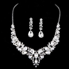 Necklace Earring Jewellery Set Party Prom Formal Wedding Bridal Crystal