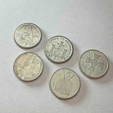 Isle of Man 5p coin set (set
