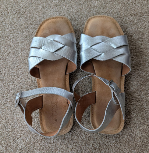Next girls silver leather - next,