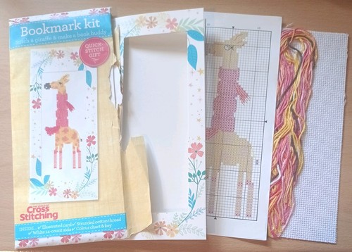 Giraffe cross stitch bookmark - giraffe,