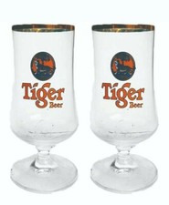 TIGER  2 x VINTAGE GOLD RIMMED
