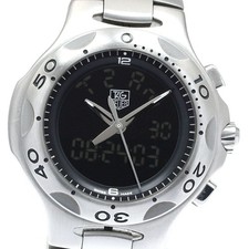 TAG HEUER Kirium F1 Quartz Men's Watch Black SS Ref CL111A Good Condition From J