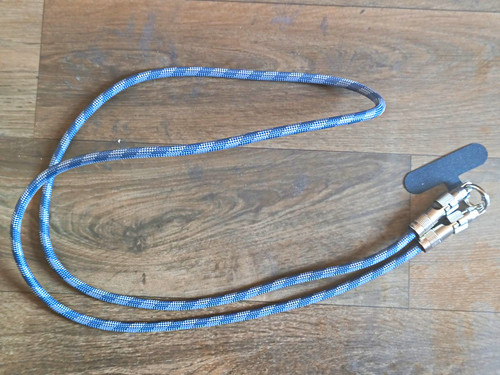 Blue black climbing rope - blue/black,