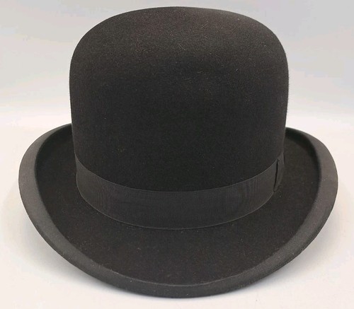Black bowler hat vintage size - hat,