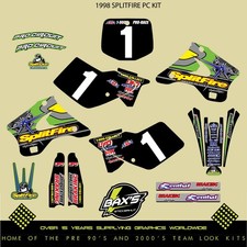 1998 Kx 125 Kx 250 Splitfire Kawasaki Evo Mx VMX Kx Decals Graphics Sticker Kit