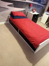 IKEA Flaxa Single Bed Frame with Storage and Mattress