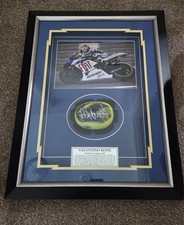Genuine Rossi Hand Signed Knee Slider which he wore during 2010 MotoGp Season 