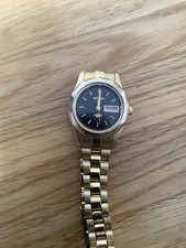 Vintage Automatic Lady Citizen Golden Watch Black Face 21 Jewels Water Resistant