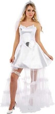 Womens Sexy Bride Costume +