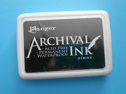 Jet black archival ink pad - black,