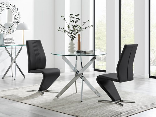 Novara 100cm round chrome - 100cm,