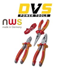NWS N782-3K 3Pc VDE 1000v Wire Side Cutter, Combination & Long Nose Pliers Set