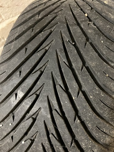 Chrome alloy wheels with tyres - with,