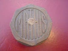 Vintage Mathis Car Brass  Screw On hub cap