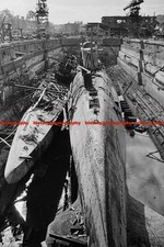 F008271 Damaged German U Boats Kiel Germany 1945 WW2