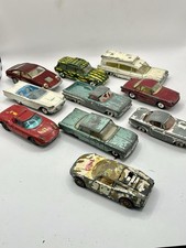 Joblot / Bundle 10 Vintage Diecast Corgi And Dinky Toy Cars In Played Condition